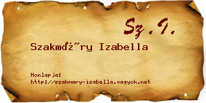 Szakmáry Izabella névjegykártya